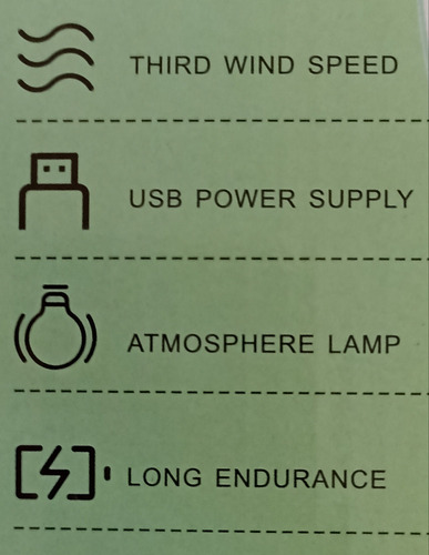 Ventilador Silencioso, Portátil Y Recargable Vía Usb,con Luz