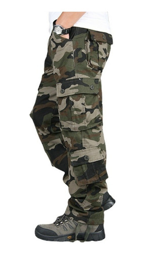 Pantalones Militares De Camuflaje Para Hombre.