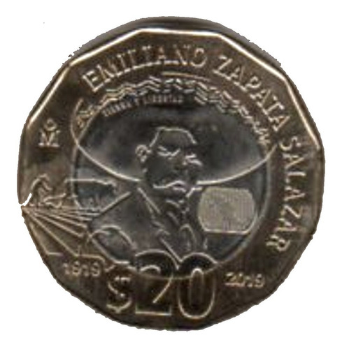 Moneda 20 Pesos Emiliano Zapata Salazar En Capsula Y Blister