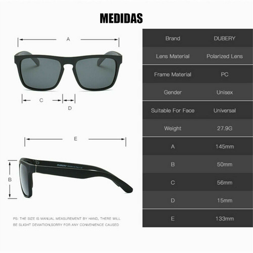 Gafas De Sol Hombre Polarizadas Filtro Uv400 Kit Completo