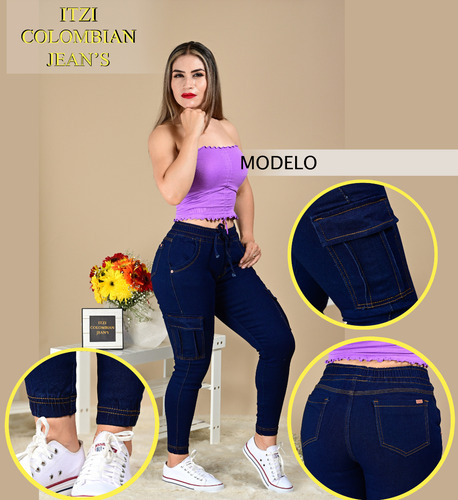 Pantalon Jogger Tipo Cargo Para Dama Con Stretch Itzi E462