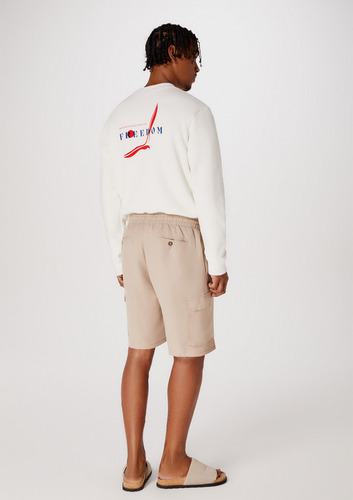Bermuda Cargo Masculina Em Linho Hering