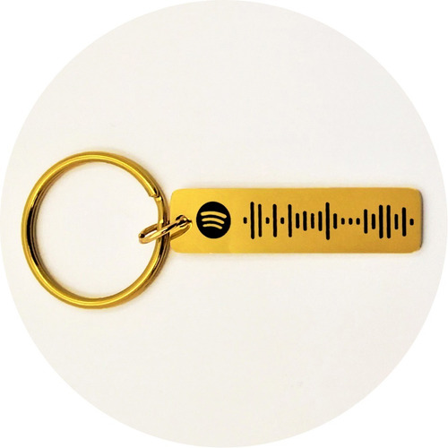 Imagen 2 de 9 de Llavero Acero Spotify Texto Grabado Láser Personalizado 1190