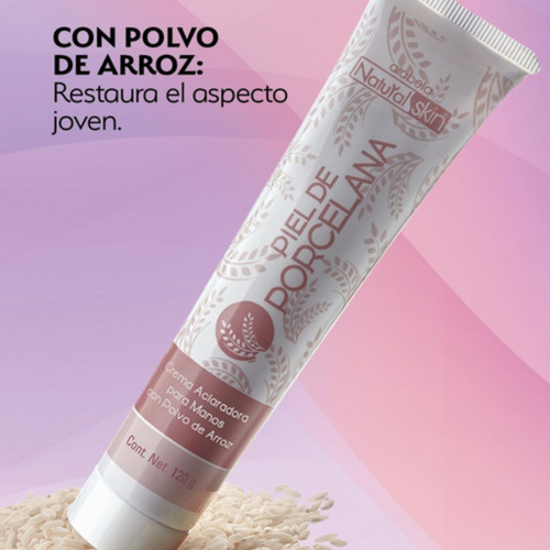 Set 2 Natural Skin Arabela Crema Para Manos Polvo De Arroz Arroz