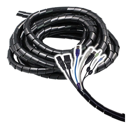 Ordenador De Cables Espiral De 30mm Diam X 5m Long