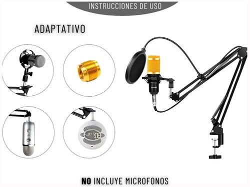 Imagen 3 de 9 de Soporte Mut Para Micrófono Brazo Filtro Antipop Shock Mount