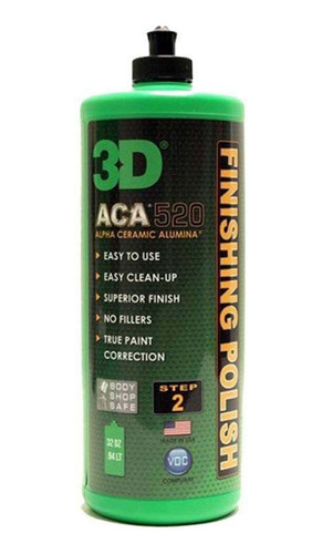 3d Aca Finishing Polish Compuesto De Pulido Abrillantador 1l