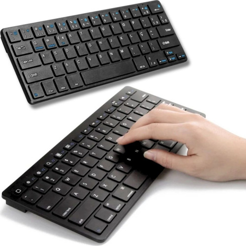 Teclado Sem Fio Com Tecla Ç Abnt2 Para Tablet E Celular