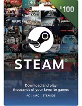 Comprar Steam Gift Card 100 Usd Global - Código Original
