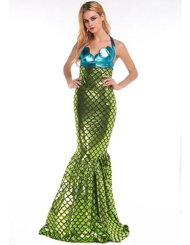 Vestido De Princesa Sirena Para Mujer Adulta, Cosplay De Sir