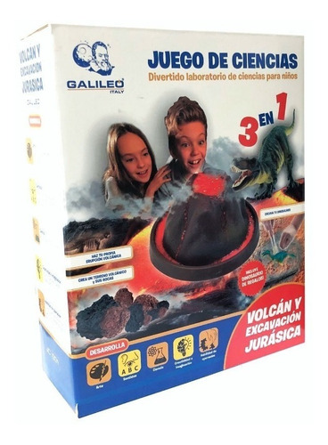 Imagen 1 de 7 de Juego De Ciencias Para Niños Volcan En Erupcion Galileo Dino
