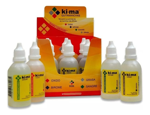 Quitamanchas Ki-ma Quitamanchas Líquido Botella Kit X 4 Unid