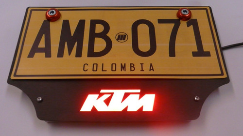 Portaplaca Led De Lujo Para Motocicletas Ktm Duke 200/390