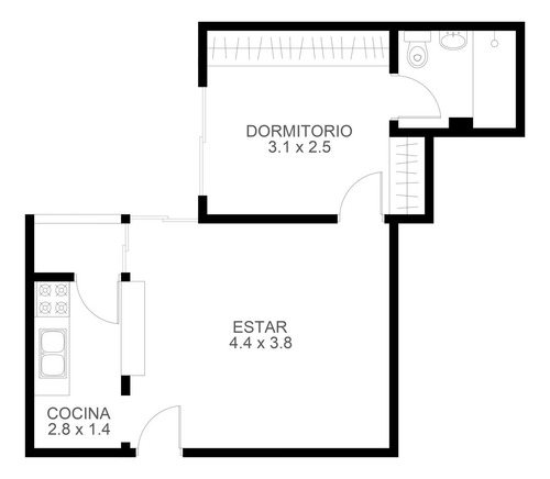 Departamento En Recoleta 2 Ambientes Apto Airbnb