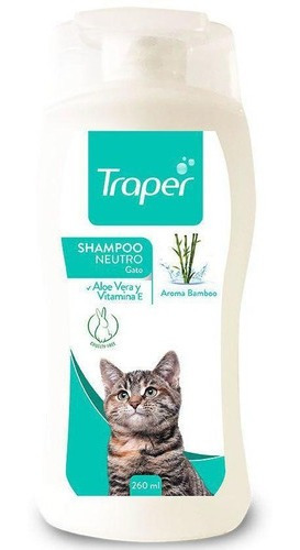 Shampoo Neutro Para Gatos Aroma Bamboo 260ml Traper