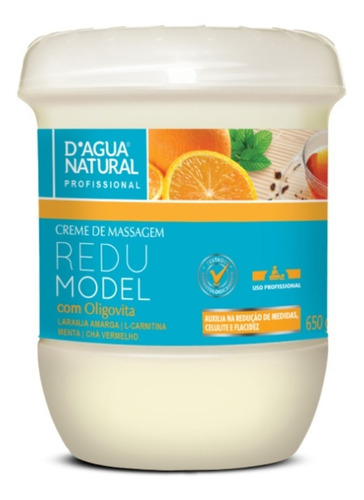 6un Creme Massagem Redumodel Oligovita 650g D'agua Natural