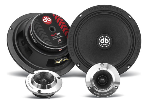 Set De Medios Rangos 6.5plg Db Drive Pro6k Elite Pro 2vias Negro