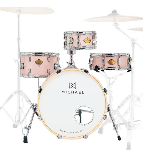 Bateria Michael Legacy Slim Rosa Sparkle Edição Limitada
