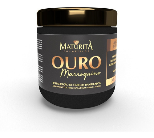 Máscara Maturità Ouro Marroquino 500g Restauração E Brilho