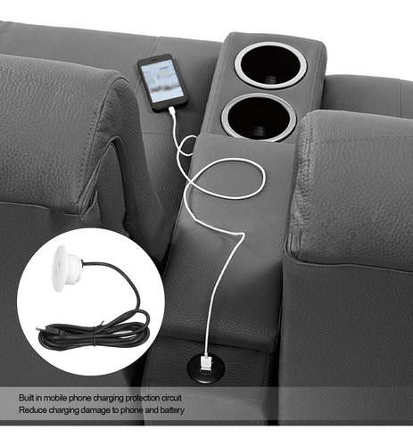 Soquete De Carregamento Usb Para Sofá, Instalação Embutida,