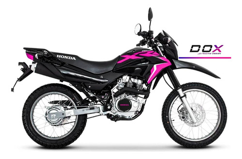 Tapa Cubre Motor Protector Embrague Honda Xr150/xr150l/xr125 Negro/letras Magenta