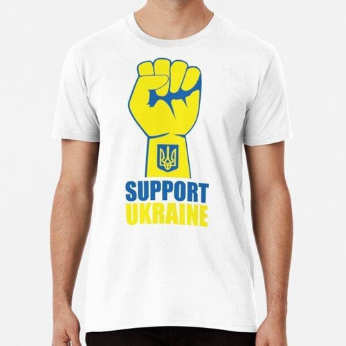 Remera Apoye El Puño De Ucrania Con El Escudo De Armas Dtg A
