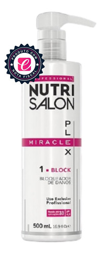 Bloqueador De Danos Miracle Plex Nutri Salon 500ml