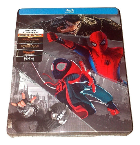  Colección Spiderman Steelbook Bluray 4 Peliculas