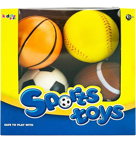 Kiddie Play Juego De 4 Bolas Para Niños Pequeños 4 Ball De F