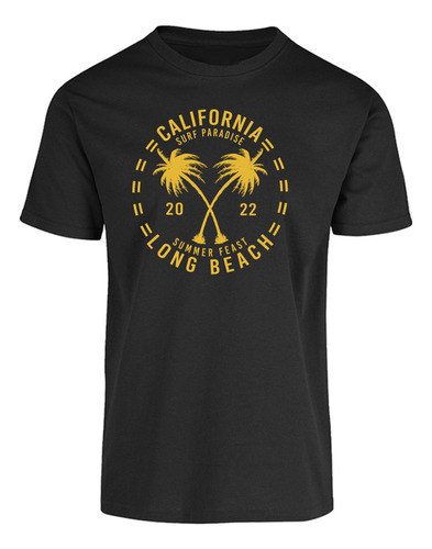 Playera Hombre Moda Verano California Long Beach