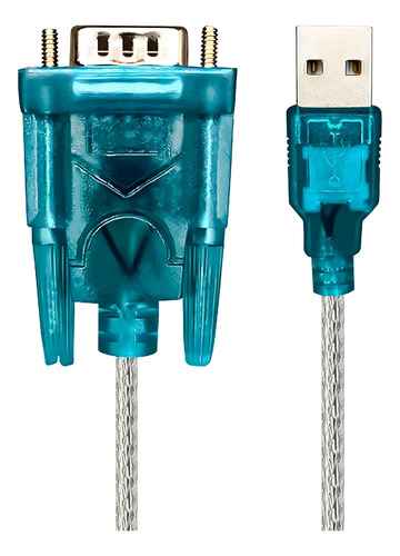 Cabo Adaptador Usb 2.0 Serial Conversor Rs232 Db9 9 Pinos Cor Azul