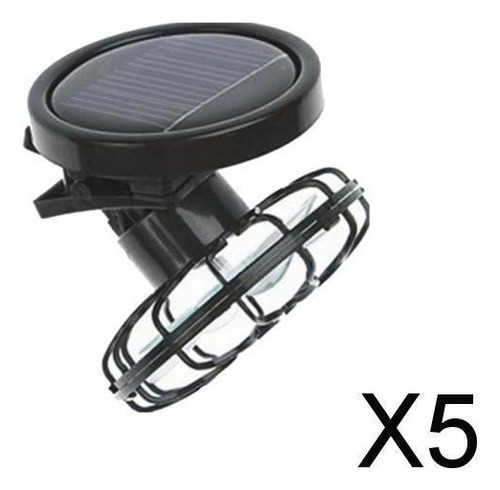5x Ventilador Solar Com Tampa De Clipe Mini Para Acampamento