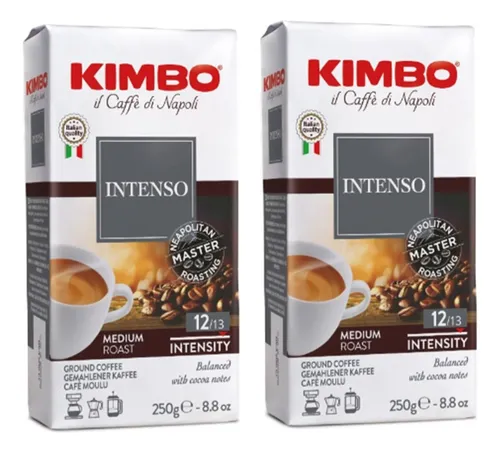 Pack Café Grano Molido Italiano Kimbo Intenso 2x 250(500 Gr)