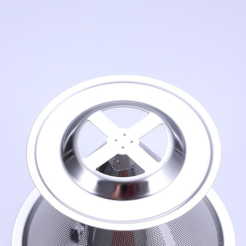 Ahdp Embudo De Colador De Cono De Metal Reutilizable Plata
