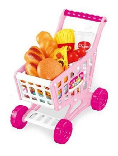 Carrito De Compras Supermercado C/comida Y Accesorio