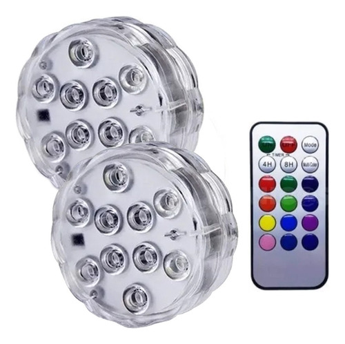 Kt 2 Led A Pilha Aquario Piscina Jardim A Prova D Agua Rgb