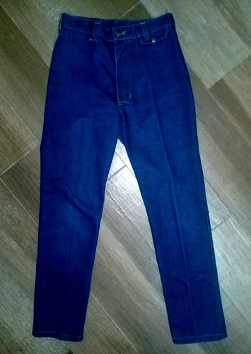 Pantalón Jean, Blue Jean, Retro Tiro Alto. Original. Azul