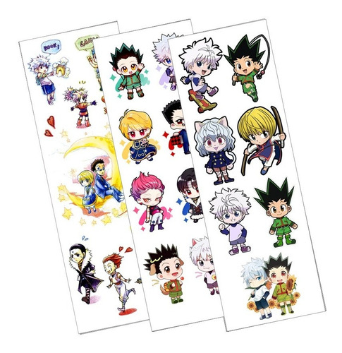 Plancha Stickers De Anime De Hunter X Hunter Killua Gon Leo