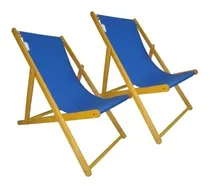Comprar Set De 2 Reposeras Plegables Ecomedara Con Lona Jardín