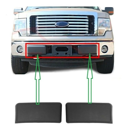 Par De Molduras Defensa Ford F150 F250 Lobo 2012 2013 2014