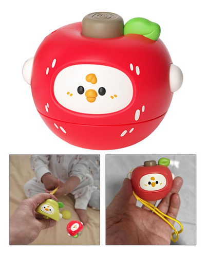 Peonza Giratoria Con Forma De Fruta Para Niños, Manzana