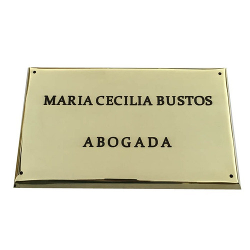 Placa Grabada Profesional, Doctor, Abogado, Contador 20x10cm