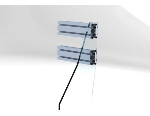 Imagen 4 de 10 de Perfil Aluminio 4080 Anodizado 1 Mt Tipo Bosch Router Cnc 3d