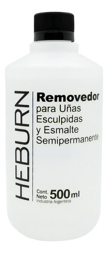 Heburn Removedor Uñas Esculpidas Manicuria Profesional 500ml