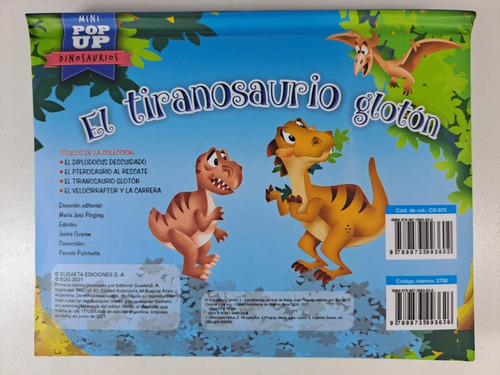El Tiranosaurio Gloton - Mini Pop Up Dinosaurios - Edg
