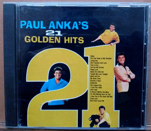 Paul Anka's 21 Golden Hits - Cd Aleman Año 1993 Impecable