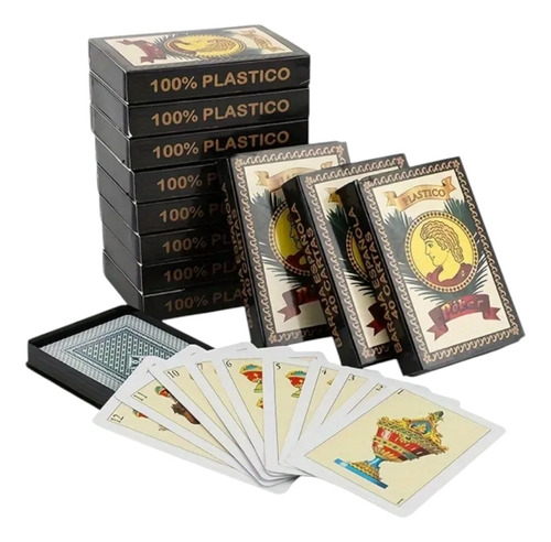 Baraja Española Plástica Con 40 Cartas Lavable Poker