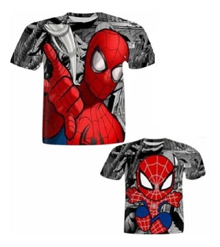 Camiseta Pai, Camiseta Filho - Aranha E Aranhinha