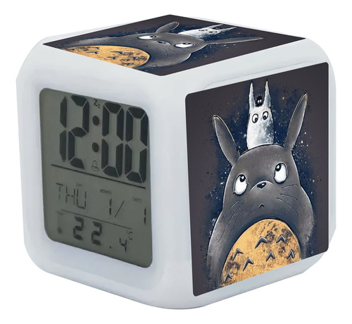 Reloj Despertador Mi Vecino Totoro Con Luz Led