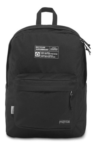 Mochila Jansport Recycled Superbreak Js0a4qvc008 Negro Diseño de la tela Liso